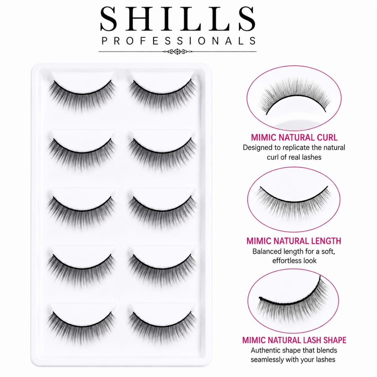 Shills Natural False Eyelashes