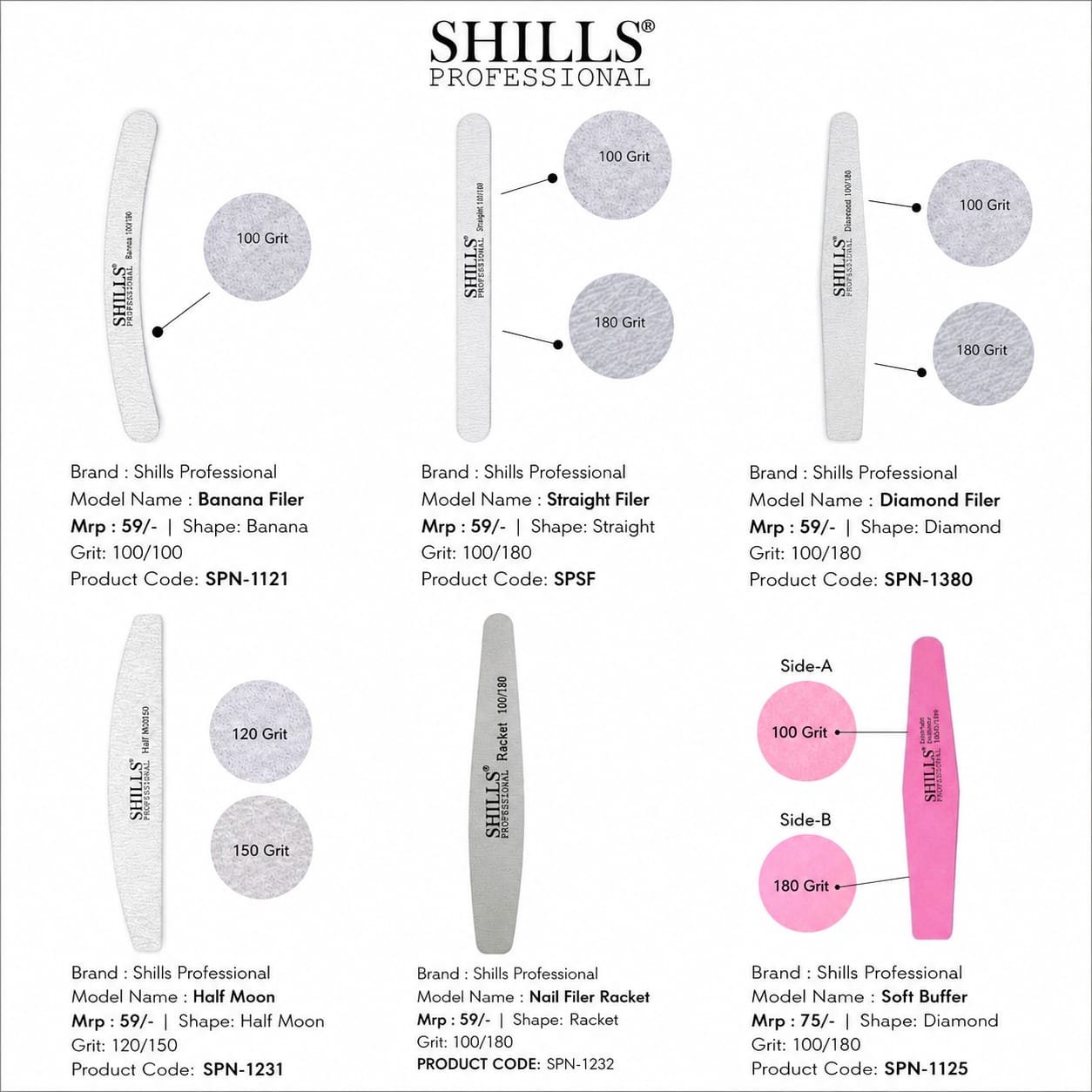 Shills Nail Filers & Buffers Collection