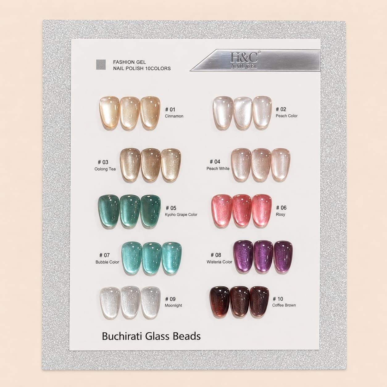 Buchirati Glass Beads Fashion Gel Polish