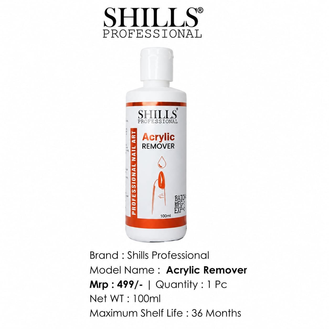 Shills Acrylic Remover