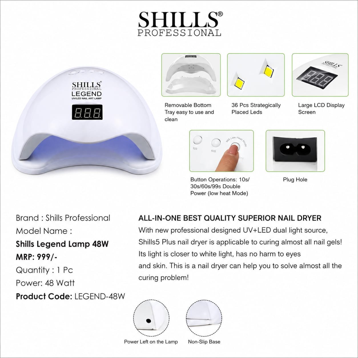 Shills Legend UV/LED Nail Lamp