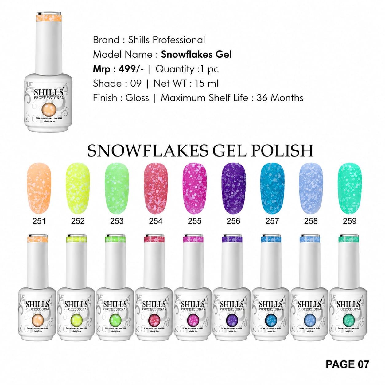 Shills SnowFlakes Gel Polish