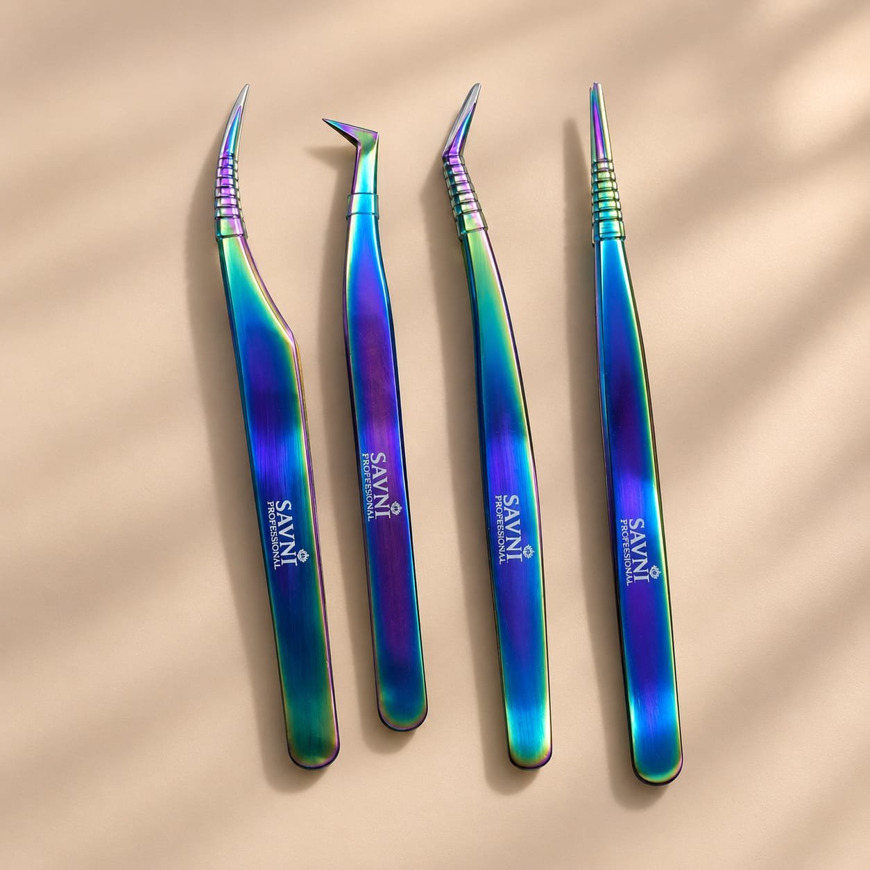 SAVNI Professional Rainbow Lash Tweezers